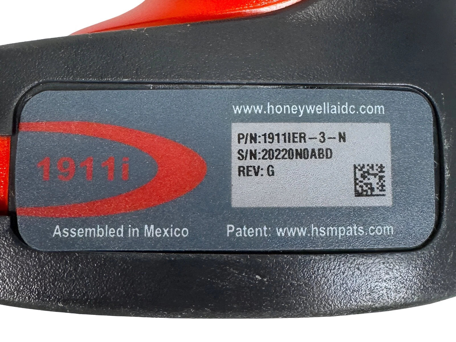 Honeywell Granit 1911i model label close up