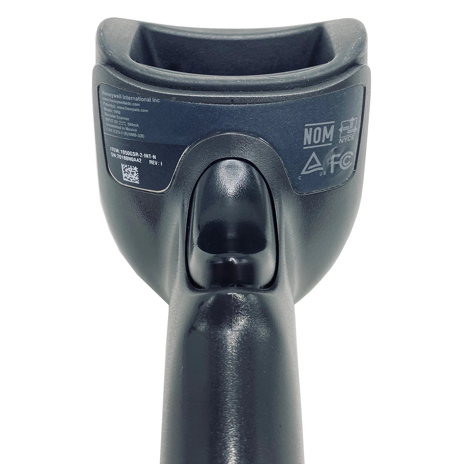 Honeywell Xenon XP 1950 handheld scanner rear housing view