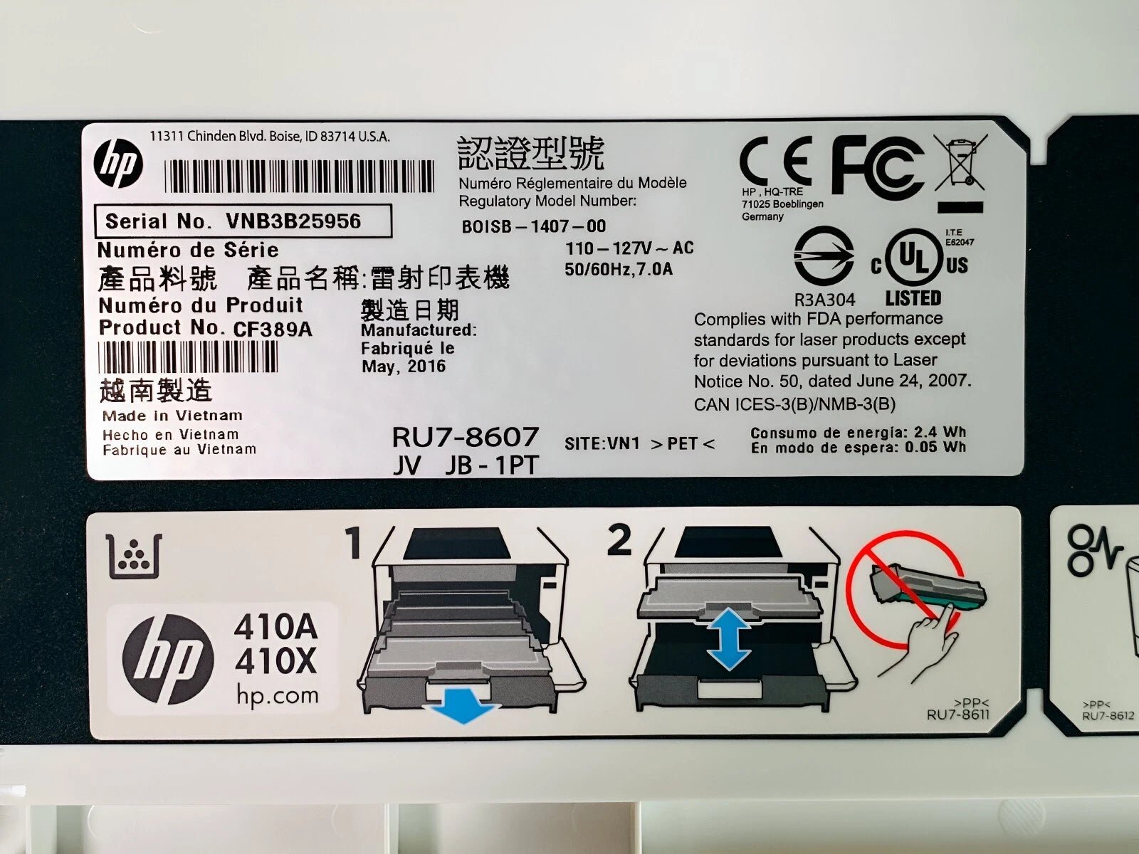 HP Color LaserJet Pro M452dn CF389A Duplex Network Printer