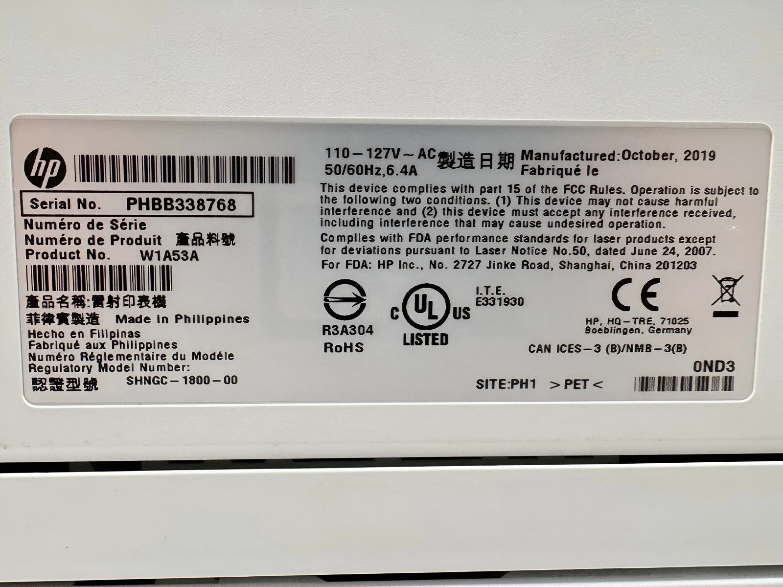 HP LaserJet Pro M404dn Duplex Laser Printer – Ethernet Network