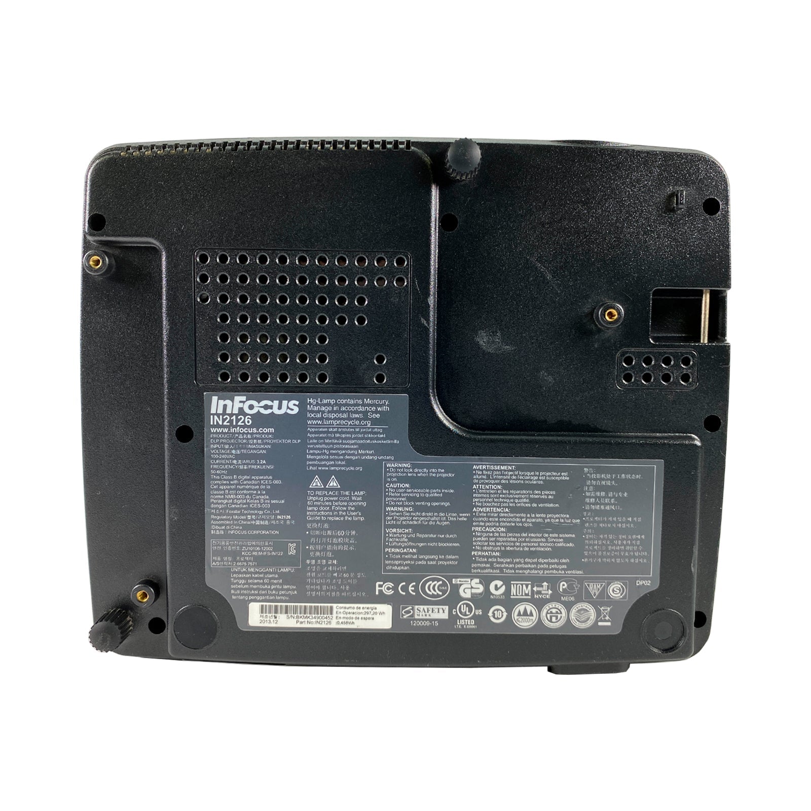 InFocus IN2126 WXGA DLP Projector | Networkable | 3200 Lumens