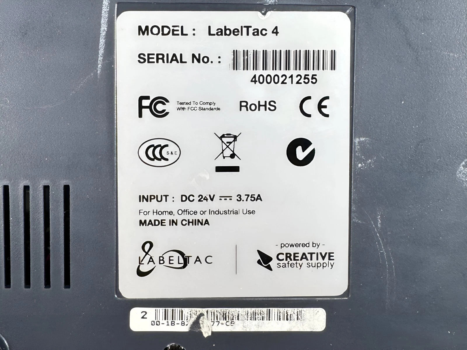 LabelTac 4 Industrial Thermal Transfer Label Printer – Cutter, LAN USB | No Glass Lid