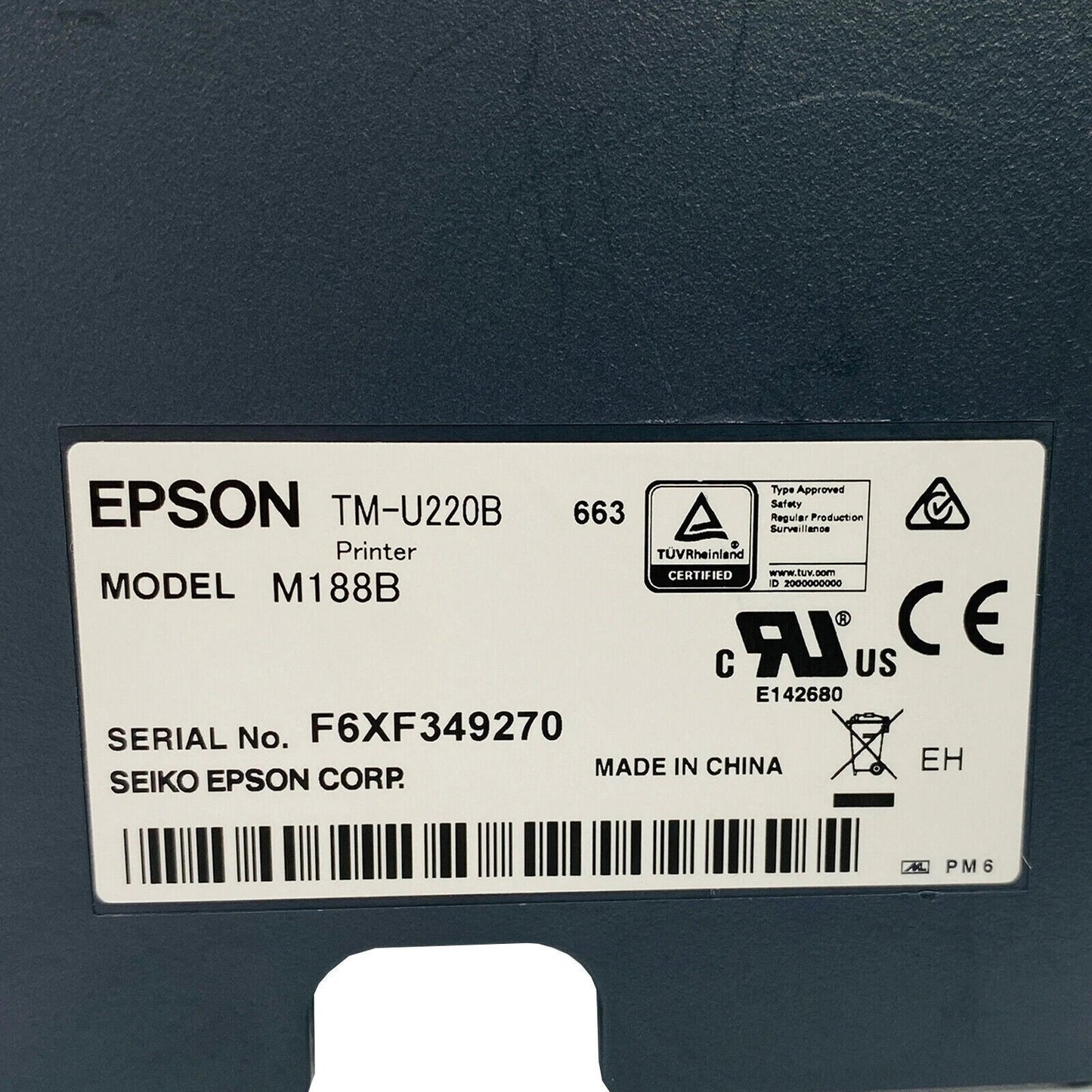 LOT of 2 Epson TM - U220B M188B Dot Matrix POS Receipt Printer – Serial