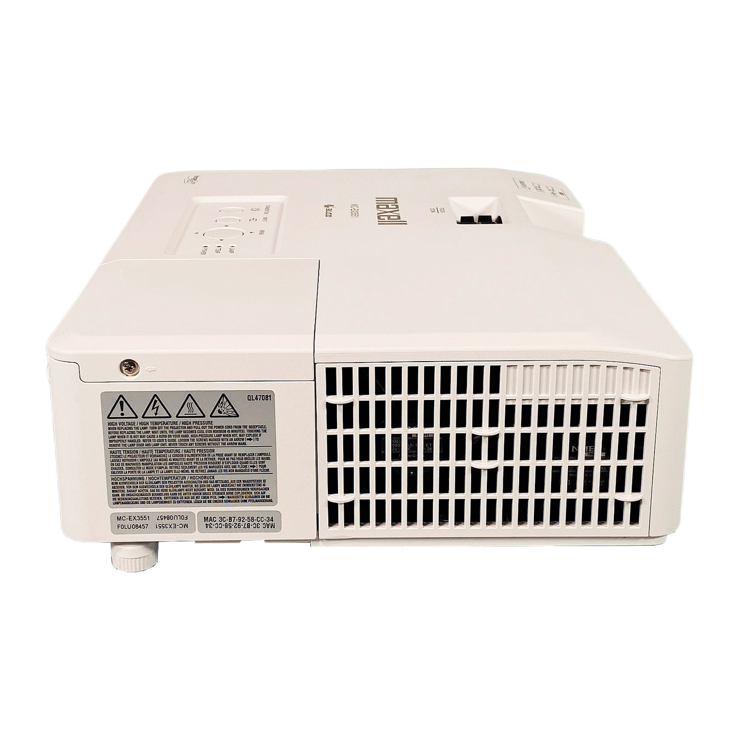 Maxell MC-EX3551 Portable Classroom & Meeting Room Projector | 3700 Lumens HDMI
