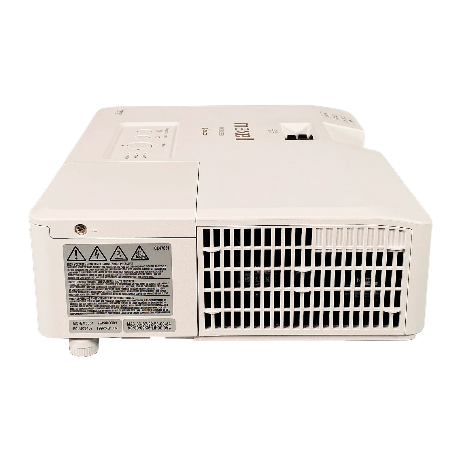 Maxell MC-EX3551 Portable Classroom & Meeting Room Projector | 3700 Lumens HDMI