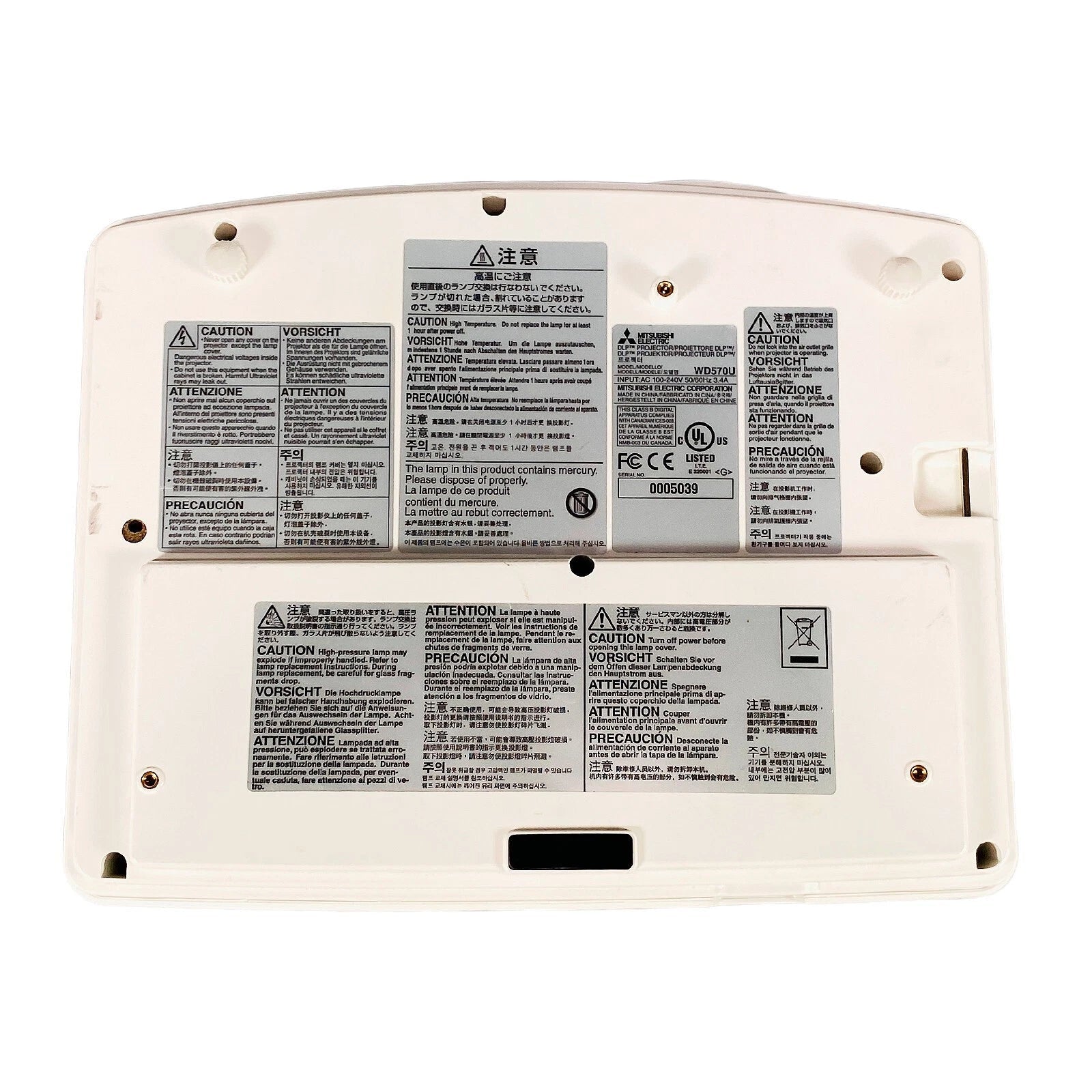 Mitsubishi WD570U DLP Projector for Meeting Room 2160p WXGA 3,500 Lumens - TeKswamp