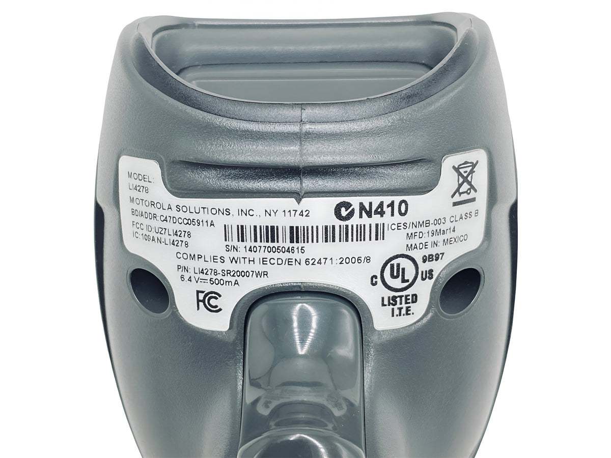 Motorola Symbol LI4278 Wireless Bluetooth Barcode Scanner with STB4278 Cradle Base