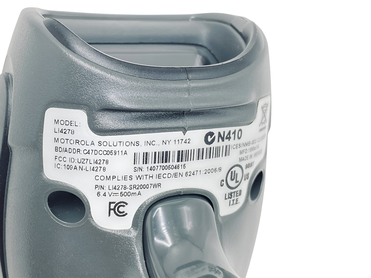 Motorola Symbol LI4278 Wireless Bluetooth Barcode Scanner with STB4278 Cradle Base