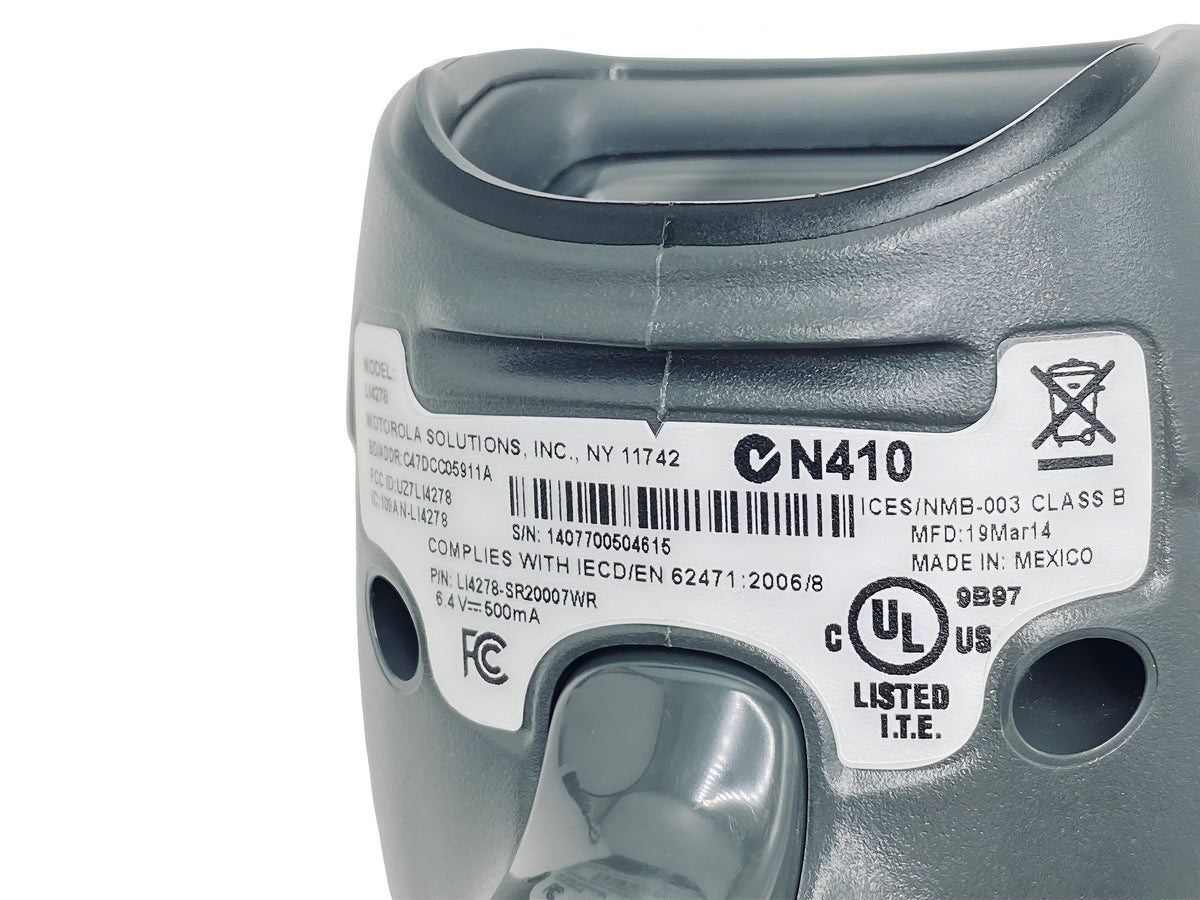 Motorola Symbol LI4278 Wireless Bluetooth Barcode Scanner with STB4278 Cradle Base