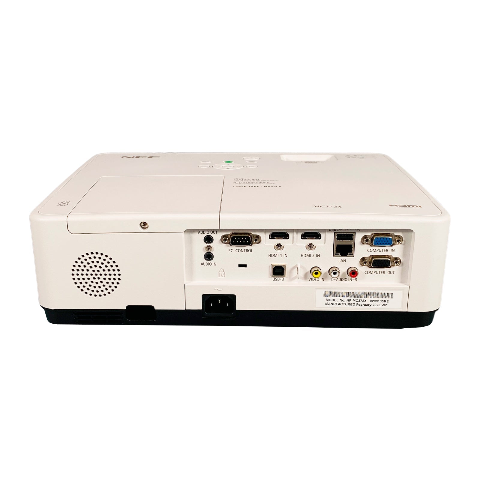 NEC MC372X XGA 3LCD Projector | Standard Throw | 3700 Lumens