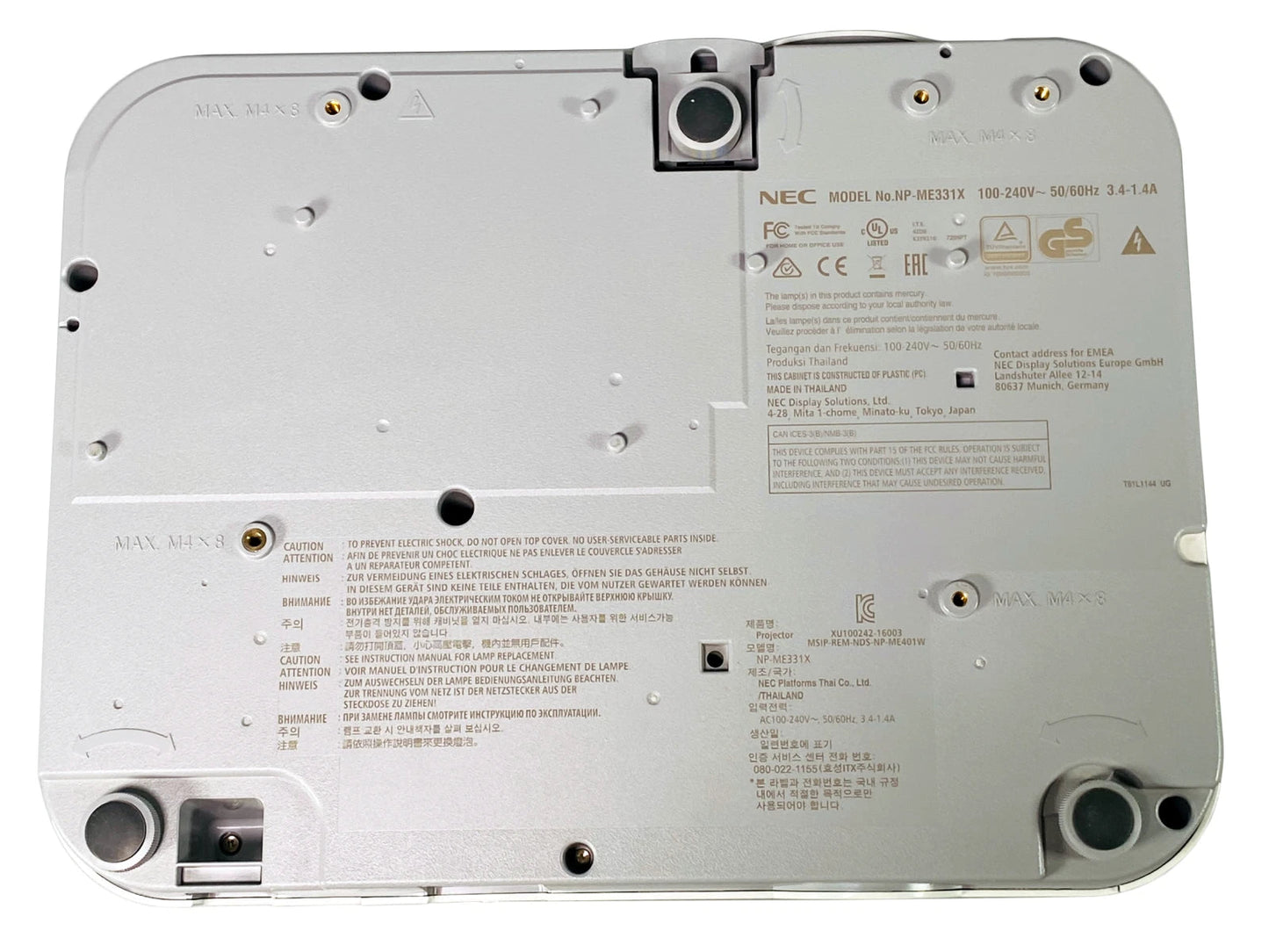 NEC ME331X 3LCD Portable Projector – 3300 ANSI Lumens, XGA, NP43LP