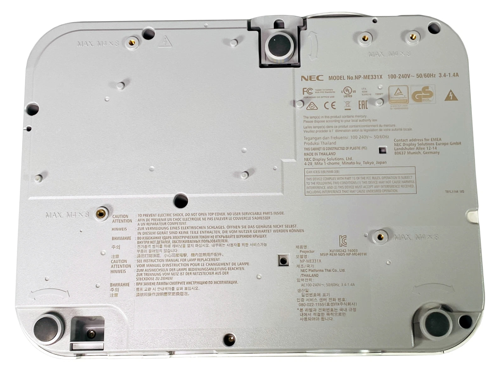 NEC ME331X 3LCD Portable Projector – 3300 ANSI Lumens, XGA, NP43LP