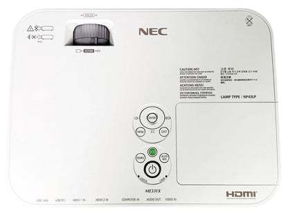 NEC ME331X 3LCD Portable Projector – 3300 ANSI Lumens, XGA, NP43LP