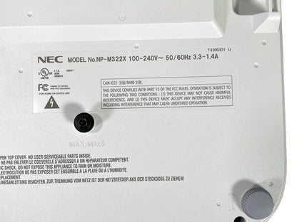 NEC NP - M322X M322X Projector NP28LP+ 3200 Lumens Dual HDMI 3D Ready