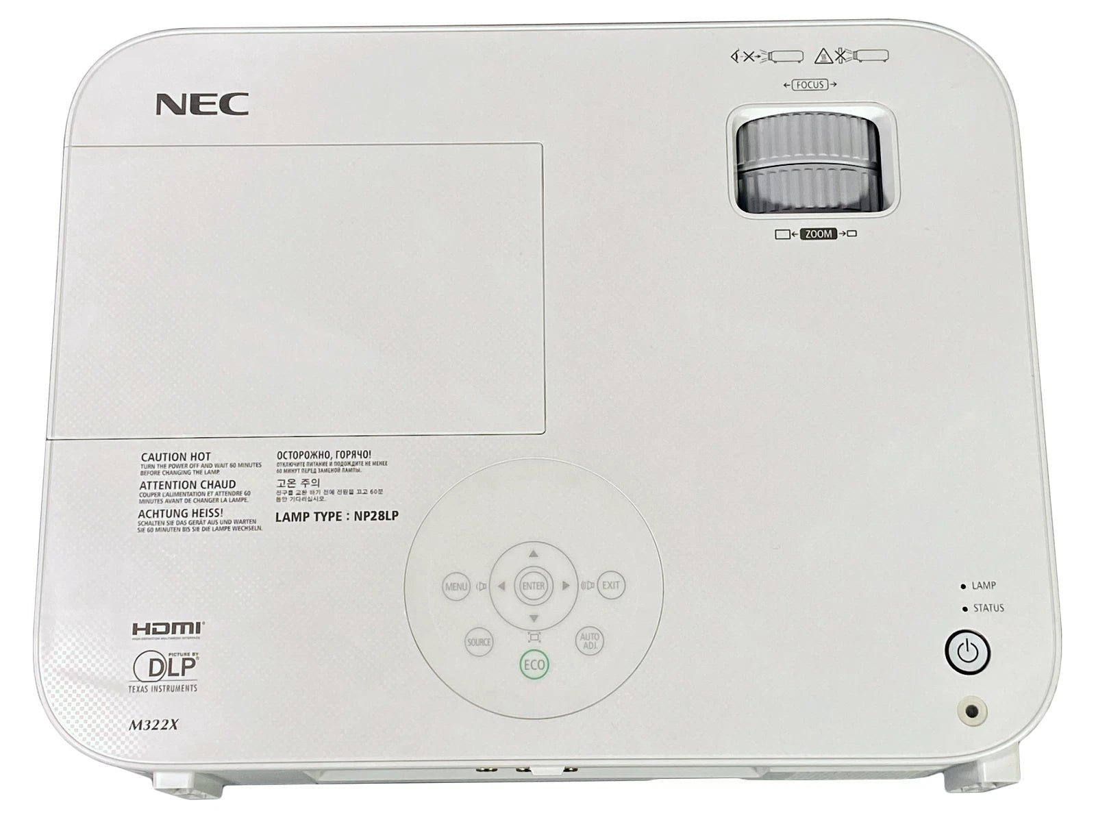 NEC NP - M322X M322X Projector NP28LP+ 3200 Lumens Dual HDMI 3D Ready