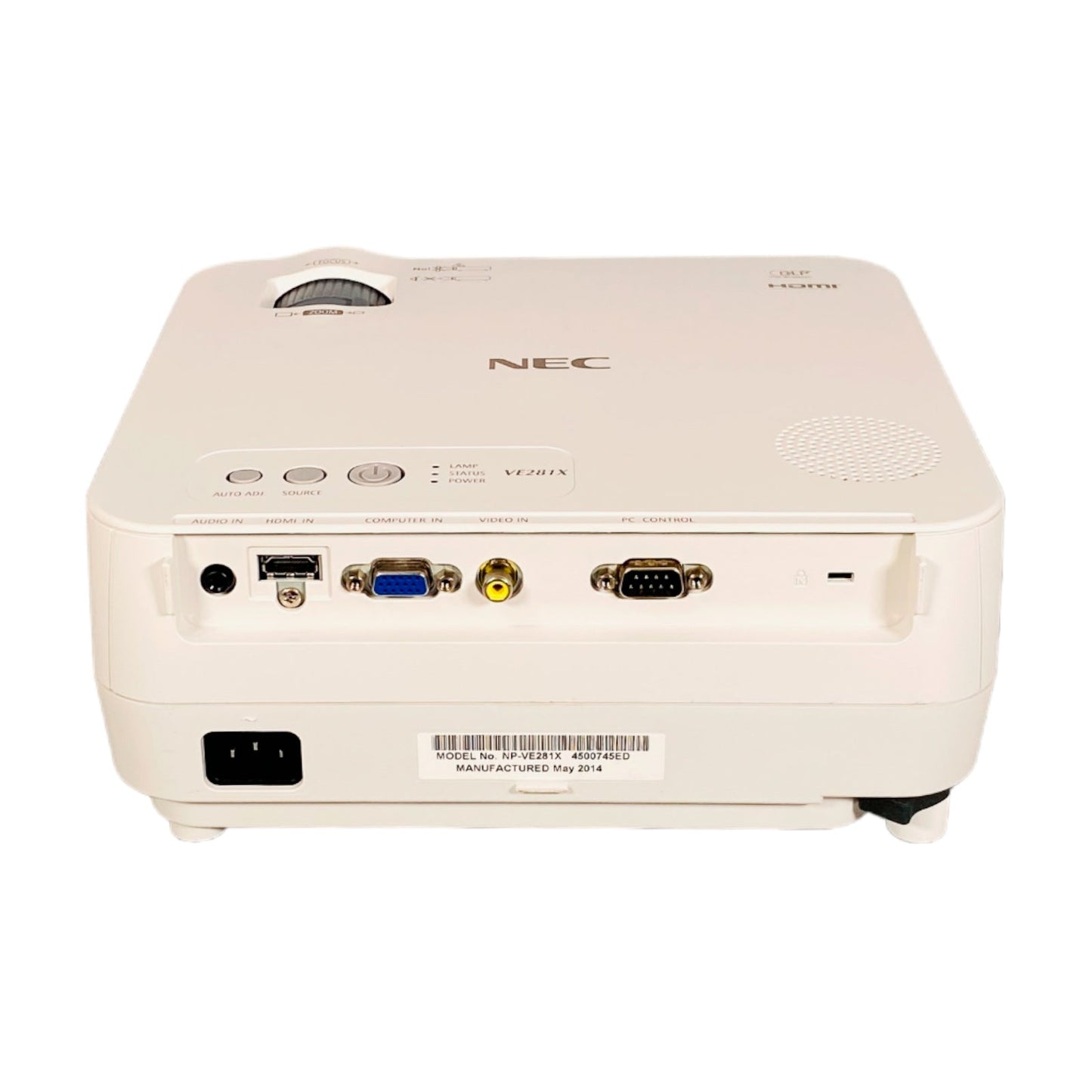 NEC NP - VE281X XGA 3D DLP Projector | Portable Multimedia | 2800 Lumens