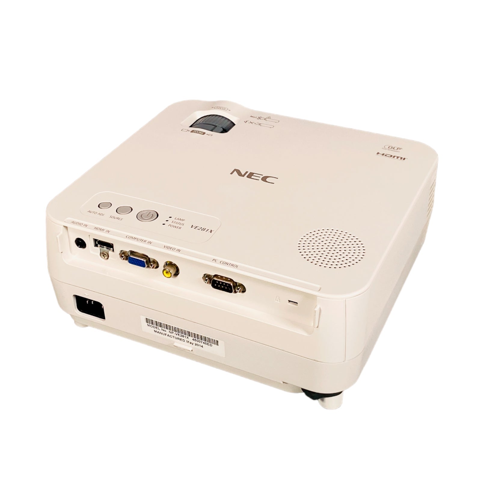 NEC NP - VE281X XGA 3D DLP Projector | Portable Multimedia | 2800 Lumens