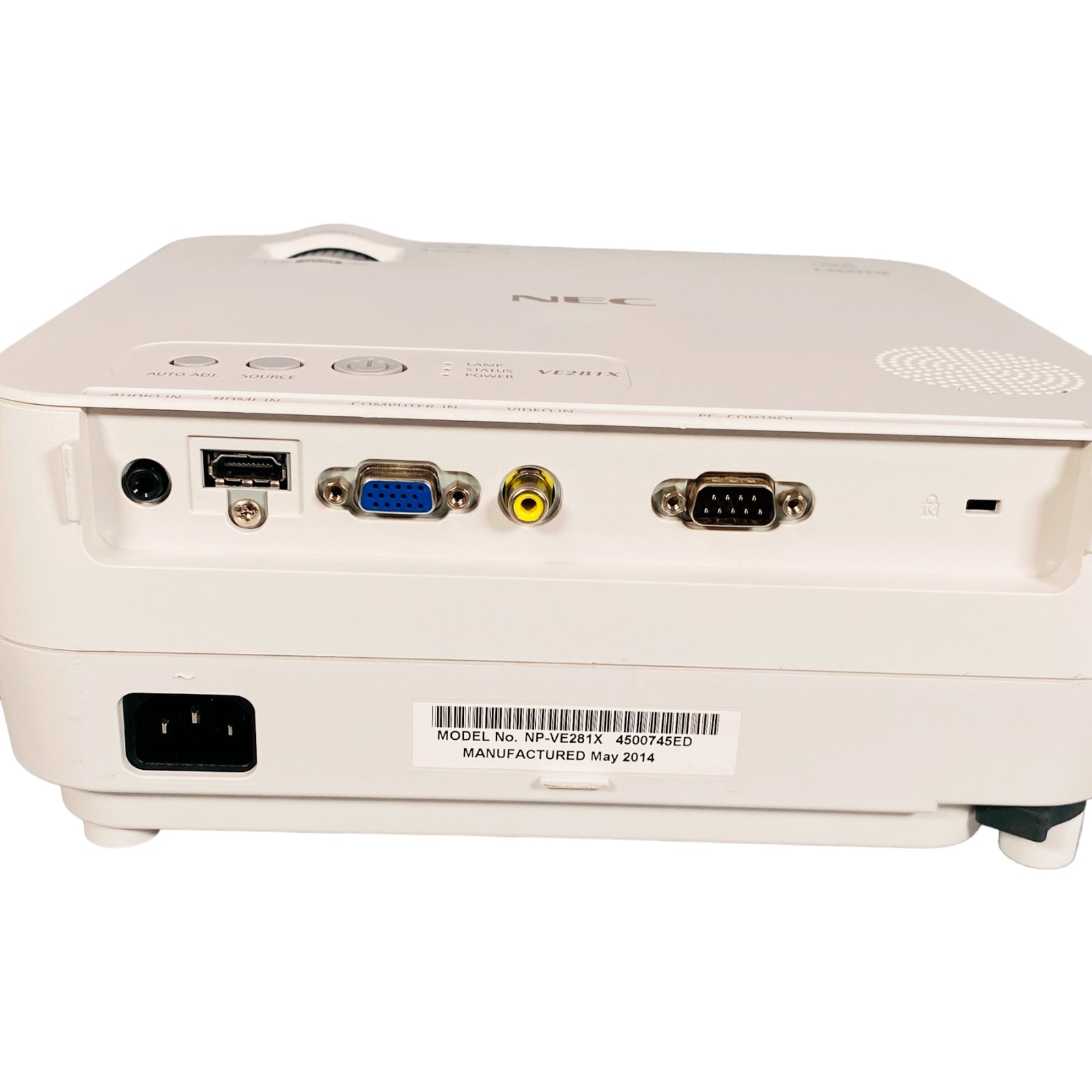 NEC NP - VE281X XGA 3D DLP Projector | Portable Multimedia | 2800 Lumens