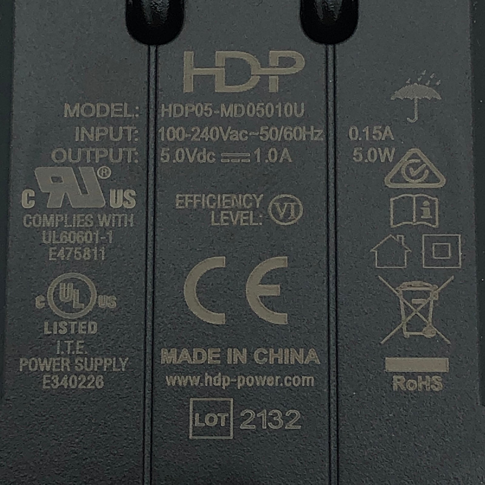 NEW 5V 1A Power Adapter – USB Female Plug, HDP05 - MD05010U - TeKswamp