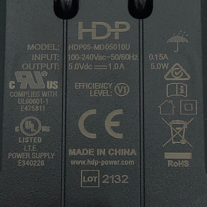 NEW 5V 1A Power Adapter – USB Female Plug, HDP05 - MD05010U - TeKswamp