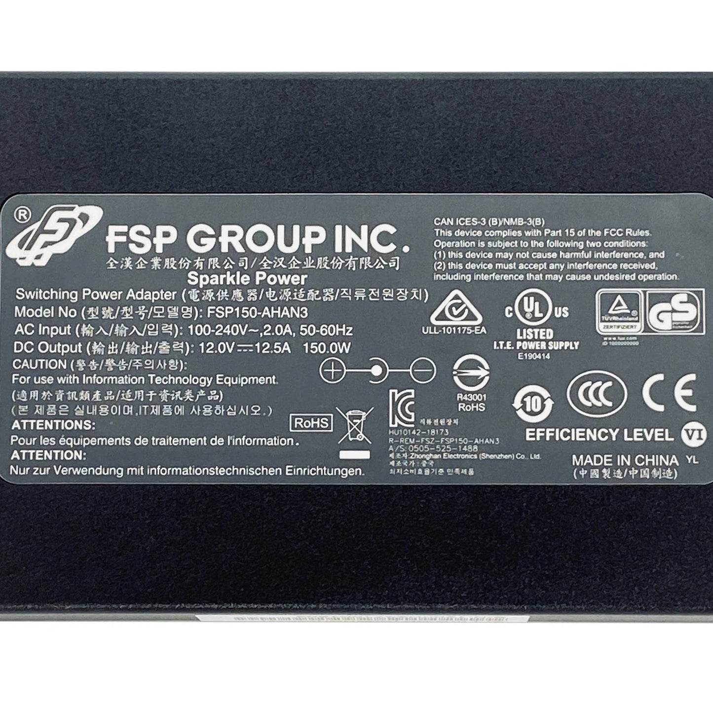 NEW Genuine FSP150 - AHAN3 150W Power Adapter – 12V 12.5A Screw Lock