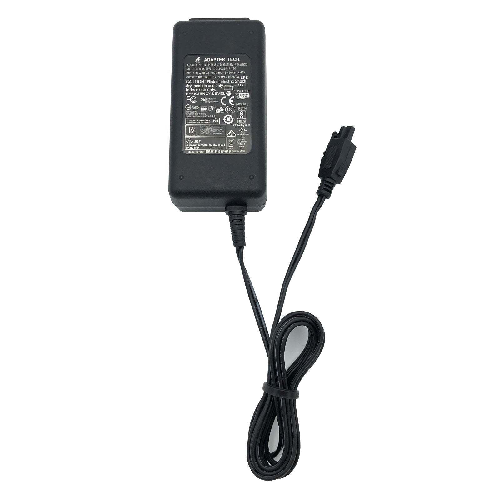 NEW Original Adapter Tech. ATS036T - P120 36W AC Power Adapter – 12V 3A 2 - Pin Charger