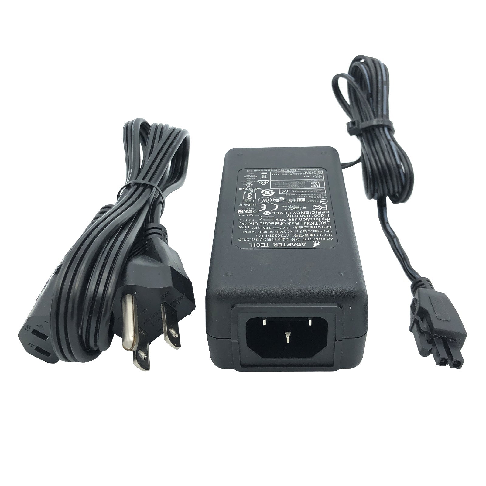 NEW Original Adapter Tech. ATS036T - P120 36W AC Power Adapter – 12V 3A 2 - Pin Charger