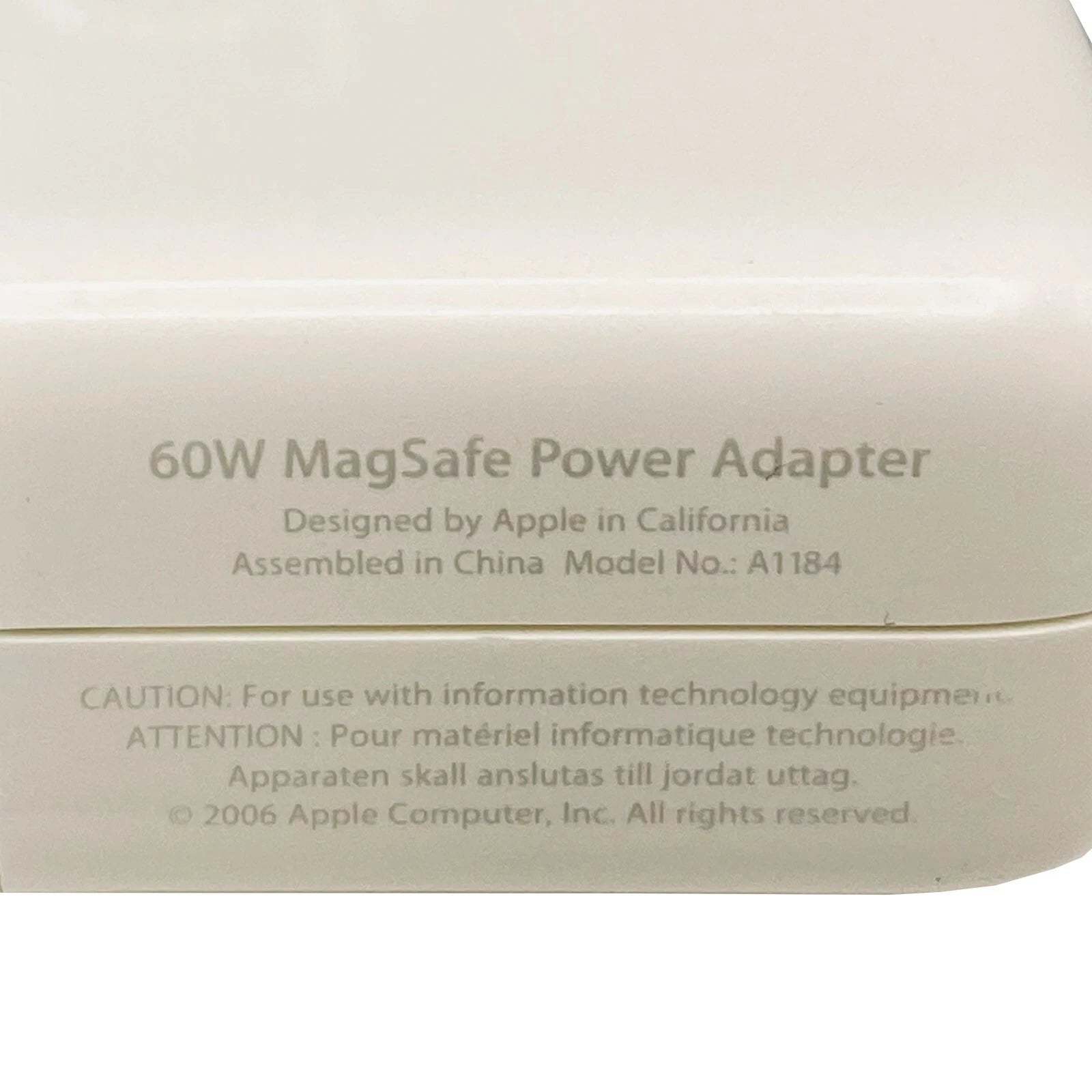 Original Apple 60W AC Adapter A1184 MagSafe 1 Charger for MacBook
