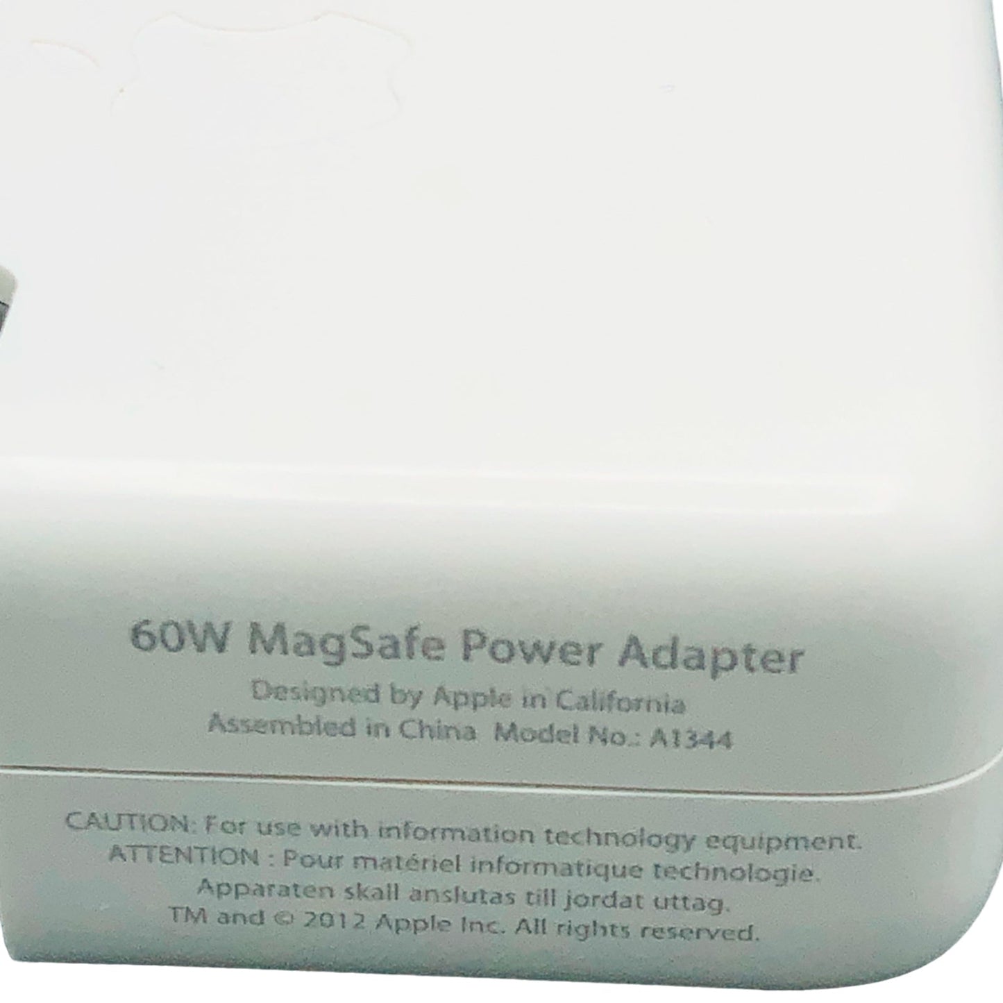 Original Apple 60W MagSafe A1344 Power Adapter 16.5V 3.65A 5 - Pin L - Style Charger
