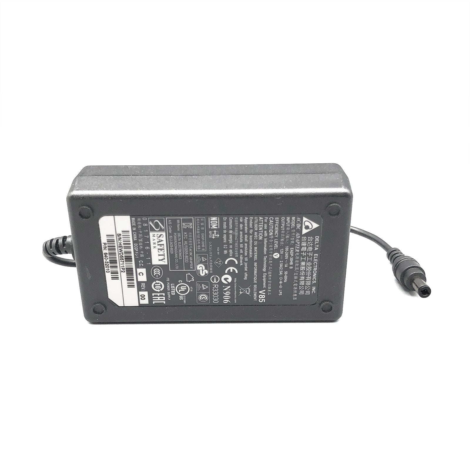 Original Delta ADP - 30KR B AC Adapter – 12V 2.5A, Cisco 640 - 32010 - A - TeKswamp