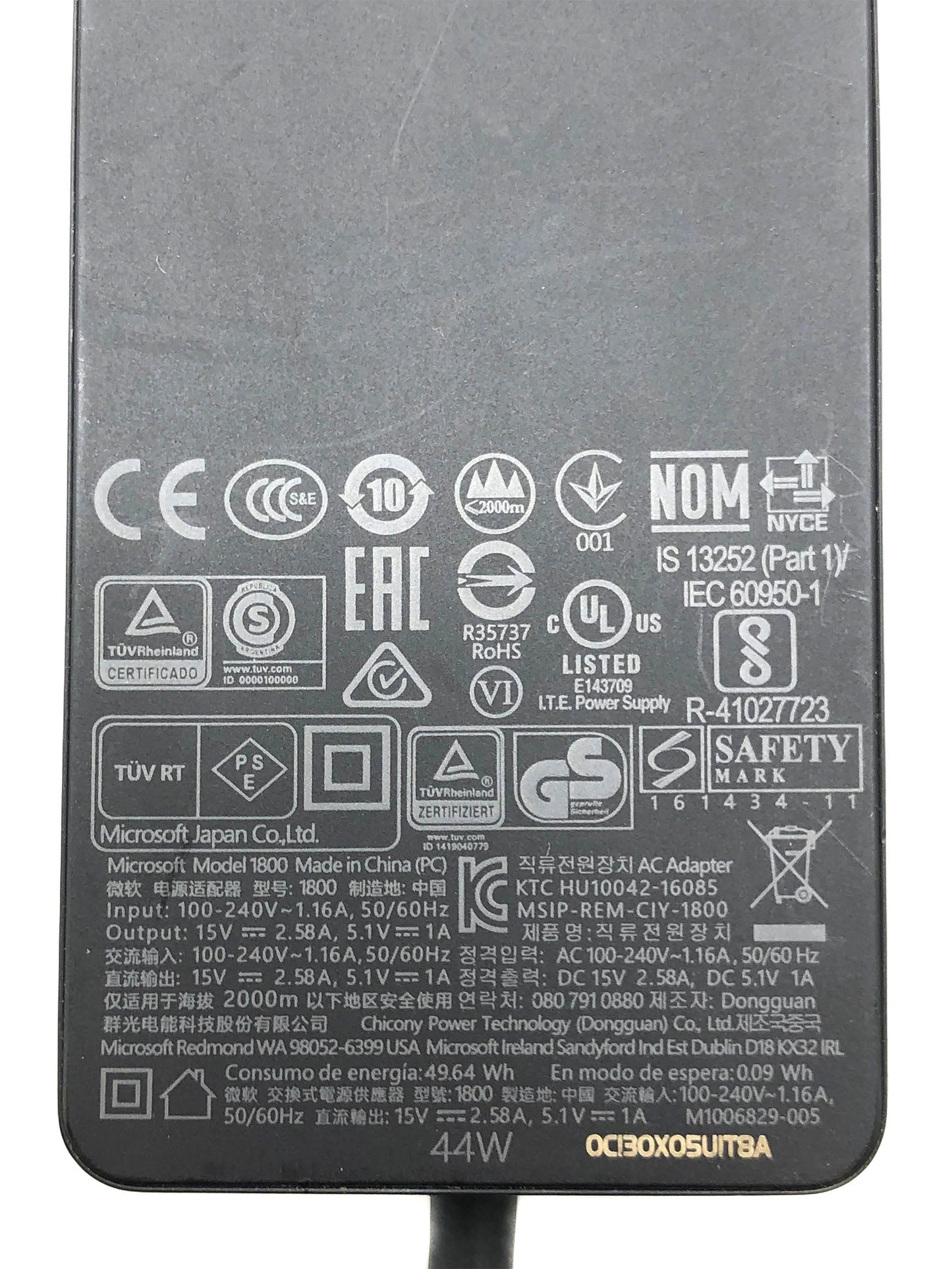 Original Microsoft 44W Surface Power Adapter 1800 – 15V 2.58A with Surface Connect