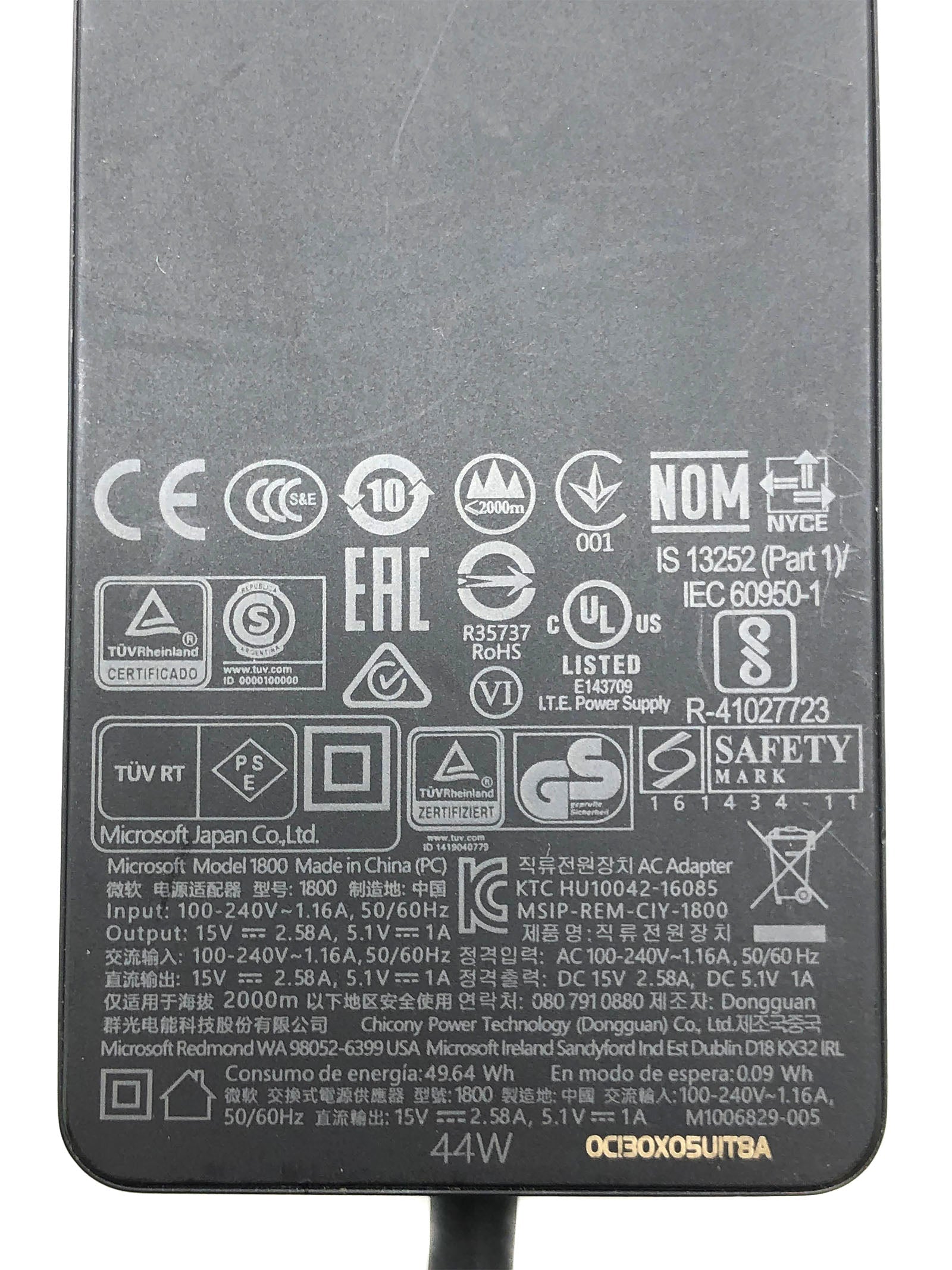 Original Microsoft 44W Surface Power Adapter 1800 – 15V 2.58A with Surface Connect