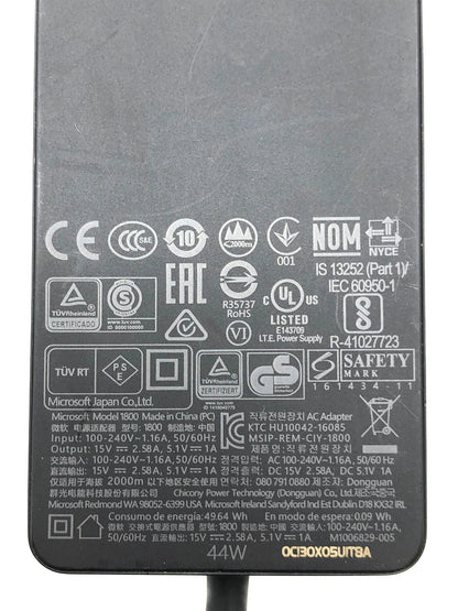 Original Microsoft 44W Surface Power Adapter 1800 – 15V 2.58A with Surface Connect