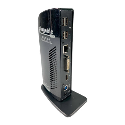 Plugable D - 3900 USB 3.0 Docking Station – Dual Monitor HDMI, 12 - in - 1