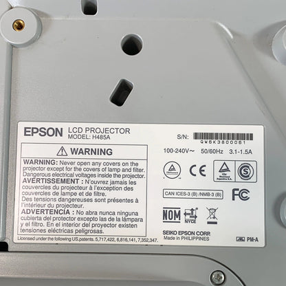 Bottom label with model information serial number and compliance markings