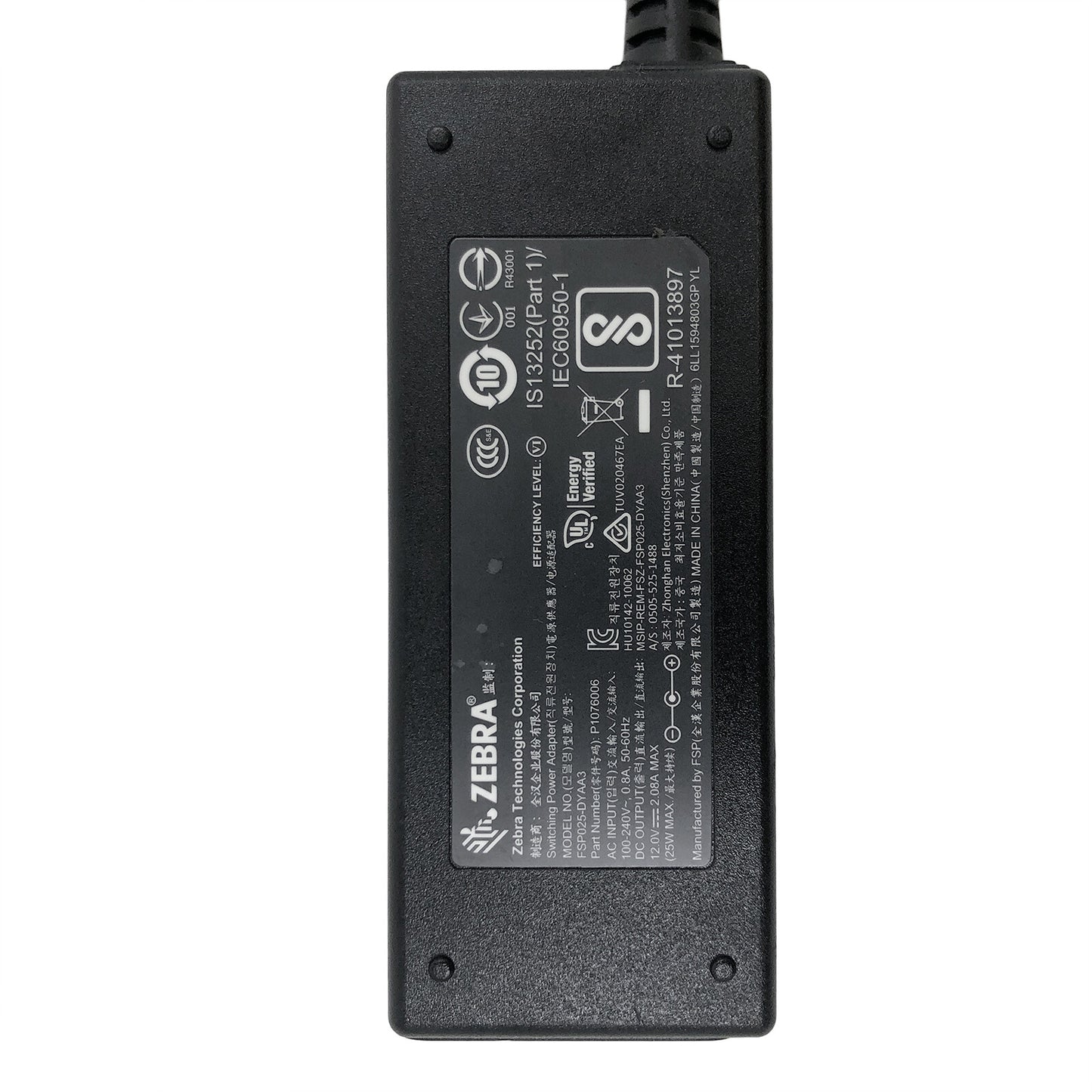 Zebra FSP025-DYAA3 AC Power Supply 25W For QLn220 QLn320 QLn420 Printers W/P.Cord Genuine