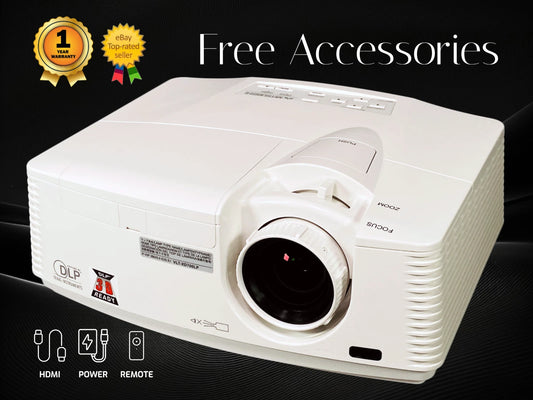Mitsubishi WD720U-G DLP Projector 4300 Lumens Professional 3D HD HDMI w/bundle