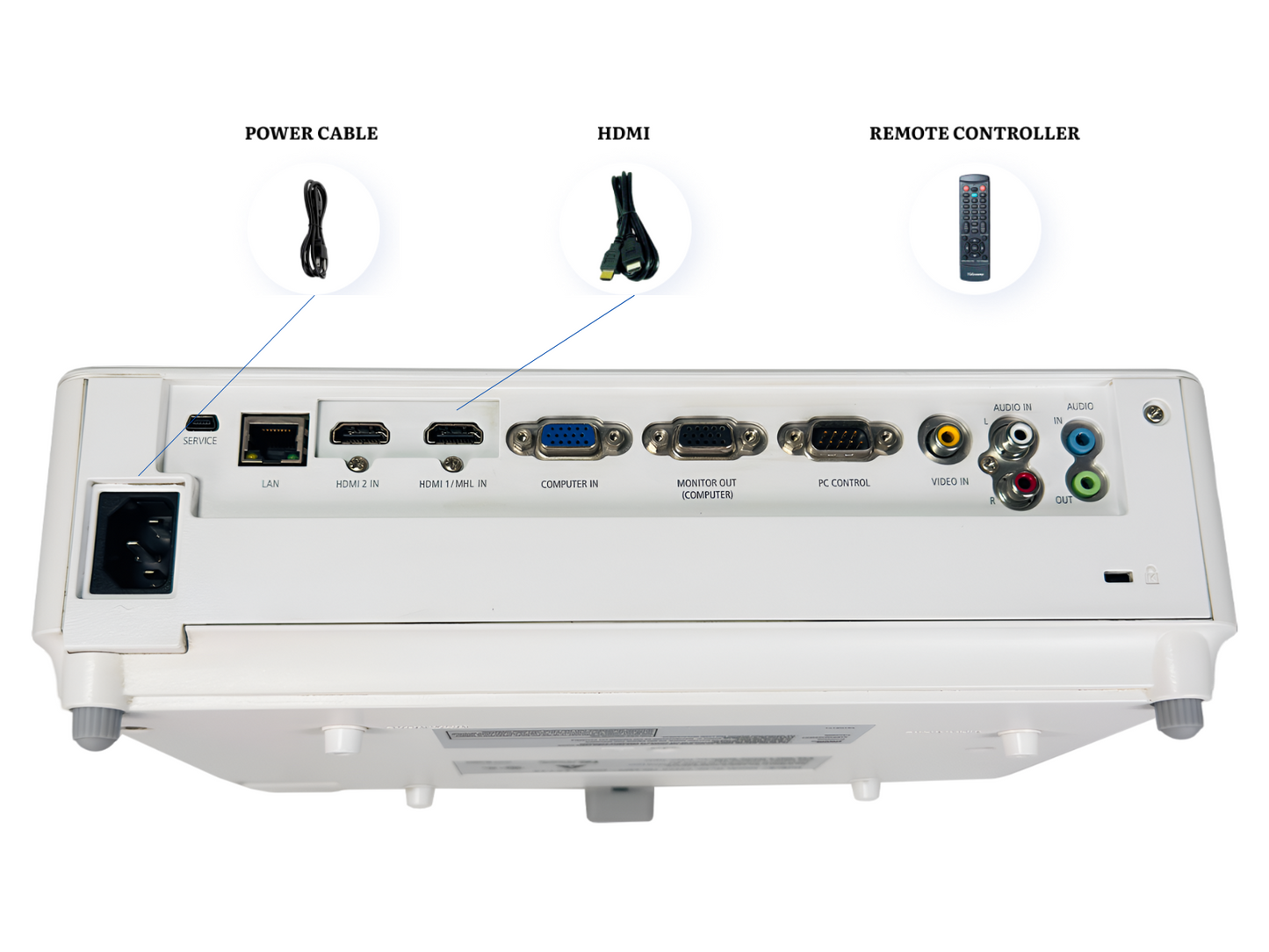 NEC V332X DLP Projector 3300 ANSI Multipurpose 1080p HDMI with Accessories Bundle