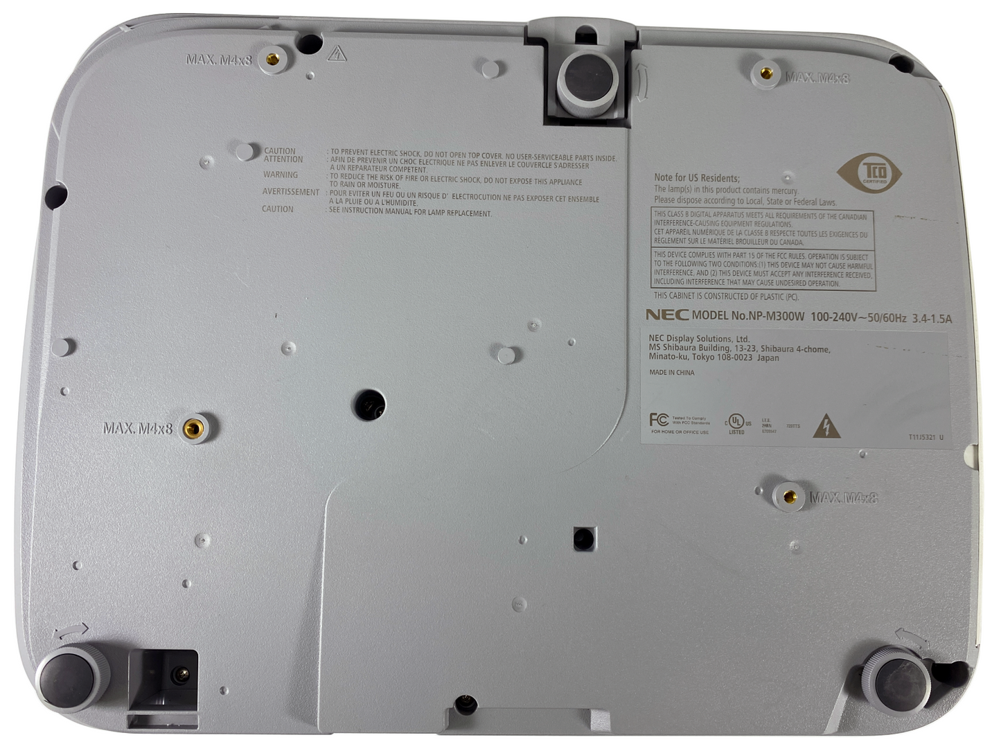 NEC NP-M300W 3LCD Projector 3000 ANSI 1080p Included: HDMI, Remote, Power cable