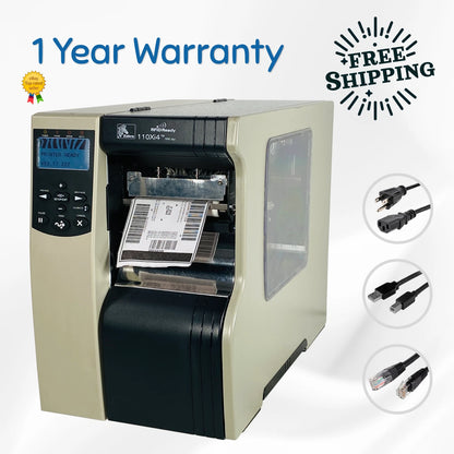 Refurbished Zebra 110Xi4 Thermal Transfer Label Printer 300 DPI 1 Year Warranty