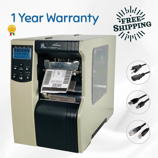 Refurbished Zebra 110Xi4 Thermal Transfer Label Printer 300 DPI 1 Year Warranty