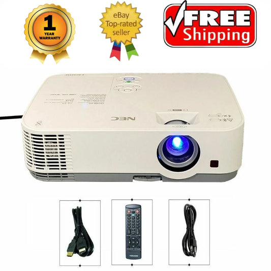 NEC ME331X 3LCD Projector Portable 3300 Lumens 1080p Conference Room wBundle