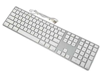 Apple A1243 Aluminum Wired Keyboard MB110LL/A🚀Full Size, Slim, Mac, Genuine OEM