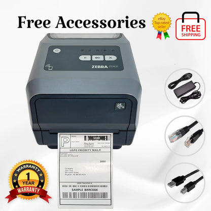 Zebra ZD621 Thermal Transfer Label Printer 300dpi USB LAN Bluetooth 1YR WARRANTY