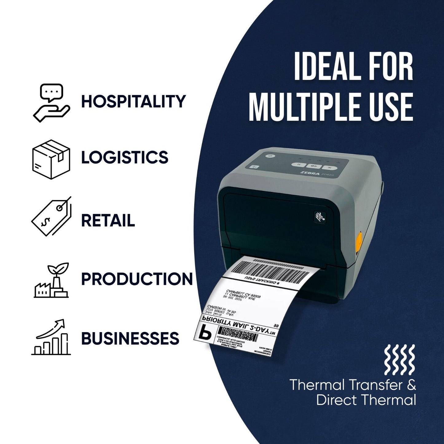 Zebra ZD420 Direct & Thermal Transfer Label Printer BT WiFi