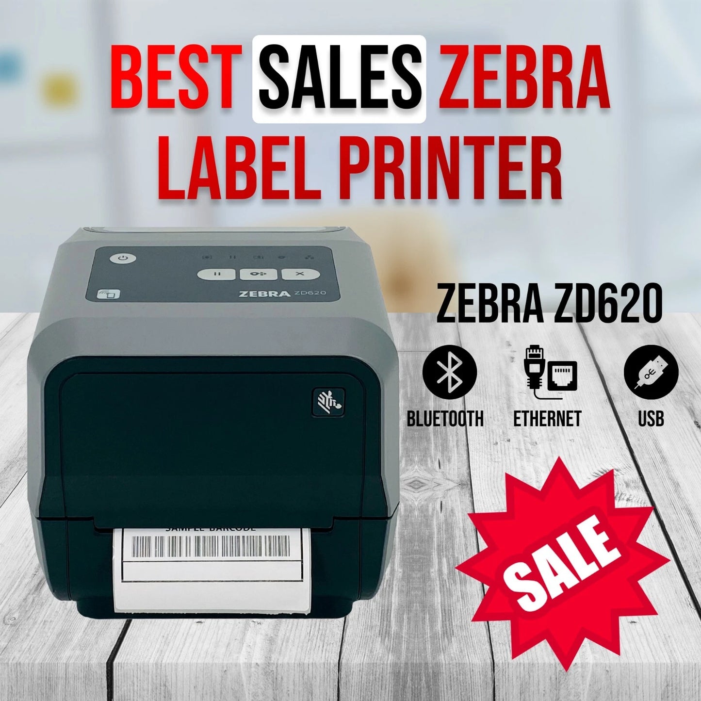 Zebra ZD620 (Earlier Model Than ZD621) Direct & Thermal Transfer Label Printer