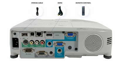 Epson PowerLite X27 1080i 3LCD Projector 2700 ANSI with Accessories Bundle
