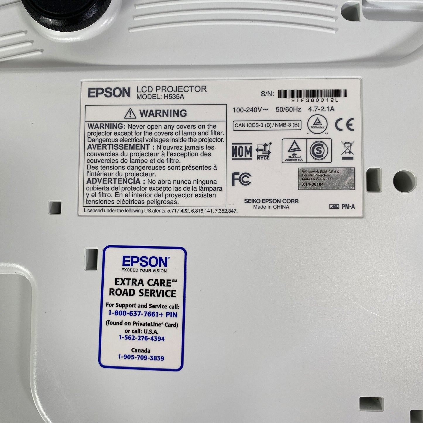 Epson G6450WU 3LCD Projector WUXGA 4500 ANSI Cimena & Movie Full HD HDMI Bundle