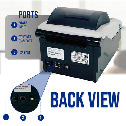 SATO CG412DT Thermal 4x6 300 x 300 DPI Barcode Label Printer LAN USB