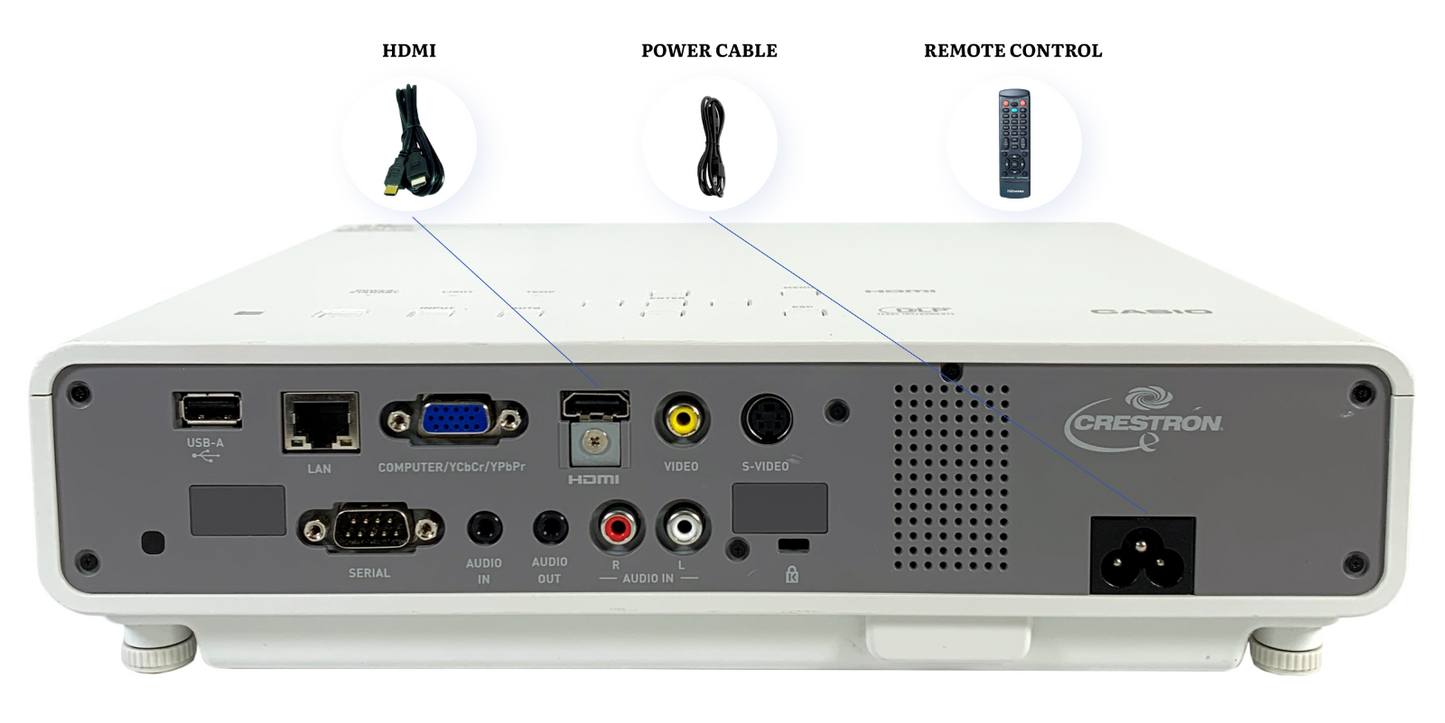 Casio XJ-M245 DLP Projector Laser/LED Hybrid 2500 Lumens PC 3D Ready WXGA HDMI